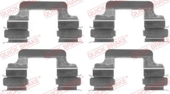 QUICK BRAKE 1091610 - Комплектующие для колодок дискового тормоза autospares.lv