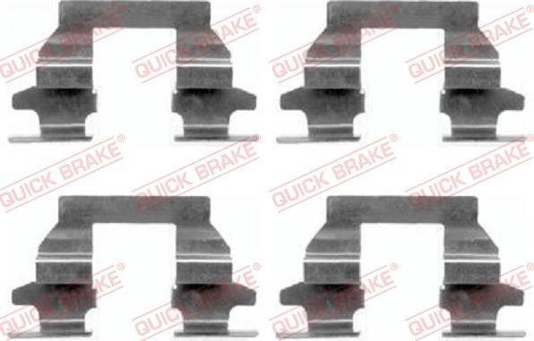 QUICK BRAKE 1091625 - Комплектующие для колодок дискового тормоза autospares.lv