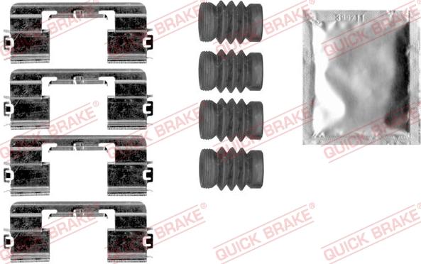 QUICK BRAKE 1091875 - Комплектующие для колодок дискового тормоза autospares.lv