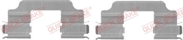 QUICK BRAKE 109-1709-1 - Комплектующие для колодок дискового тормоза autospares.lv
