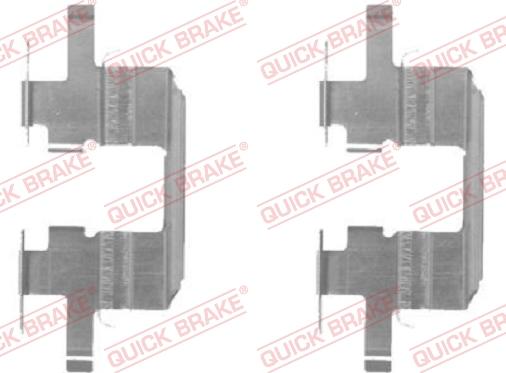 QUICK BRAKE 109-1711-1 - Комплектующие для колодок дискового тормоза autospares.lv