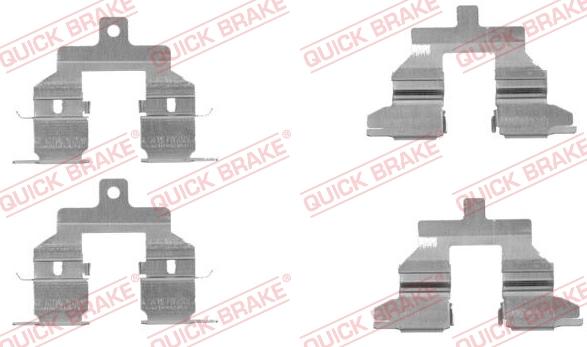 QUICK BRAKE 1091737 - Комплектующие для колодок дискового тормоза autospares.lv