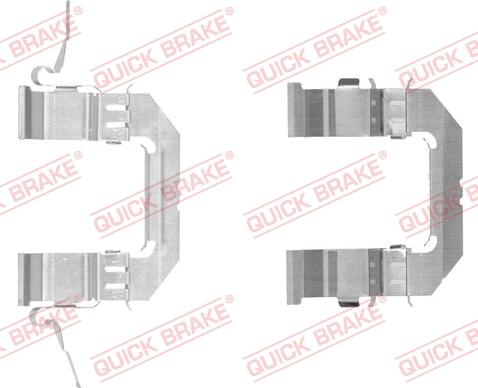 QUICK BRAKE 109-1722-1 - Комплектующие для колодок дискового тормоза autospares.lv