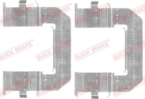 QUICK BRAKE 109-1776-1 - Комплектующие для колодок дискового тормоза autospares.lv