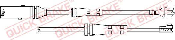 QUICK BRAKE WS 0418 A - Сигнализатор, износ тормозных колодок autospares.lv