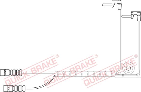 QUICK BRAKE WS 0422 B - Сигнализатор, износ тормозных колодок autospares.lv