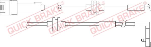 QUICK BRAKE WS 0157 A - Сигнализатор, износ тормозных колодок autospares.lv