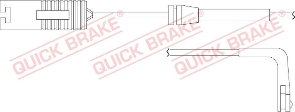 QUICK BRAKE WS 0164 A - Сигнализатор, износ тормозных колодок autospares.lv