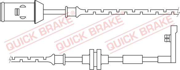 QUICK BRAKE WS 0165 A - Сигнализатор, износ тормозных колодок autospares.lv