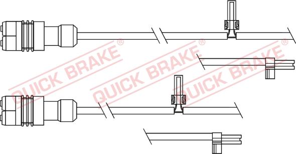 QUICK BRAKE WS 0343 A - Сигнализатор, износ тормозных колодок autospares.lv