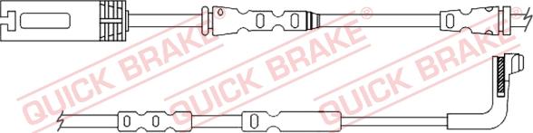 QUICK BRAKE WS 0356 A - Сигнализатор, износ тормозных колодок autospares.lv