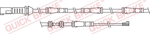 QUICK BRAKE WS 0305 B - Сигнализатор, износ тормозных колодок autospares.lv