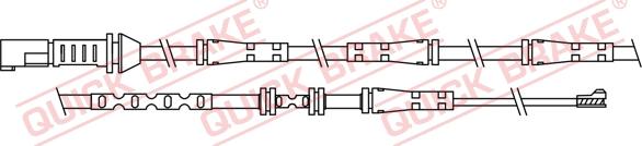 QUICK BRAKE WS 0306 B - Сигнализатор, износ тормозных колодок autospares.lv