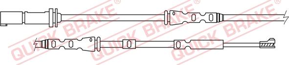 QUICK BRAKE WS 0303 A - Сигнализатор, износ тормозных колодок autospares.lv