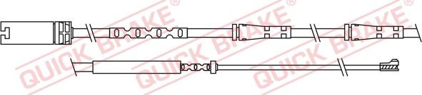 QUICK BRAKE WS 0307 A - Сигнализатор, износ тормозных колодок autospares.lv