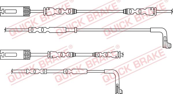 QUICK BRAKE WS 0381 A - Сигнализатор, износ тормозных колодок autospares.lv