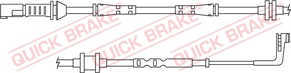 QUICK BRAKE WS 0383 A - Сигнализатор, износ тормозных колодок autospares.lv