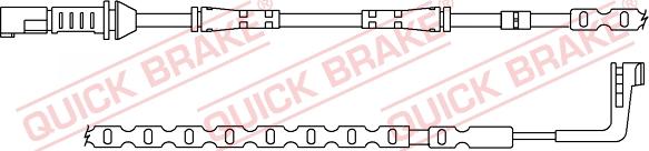 QUICK BRAKE WS 0382 A - Сигнализатор, износ тормозных колодок autospares.lv