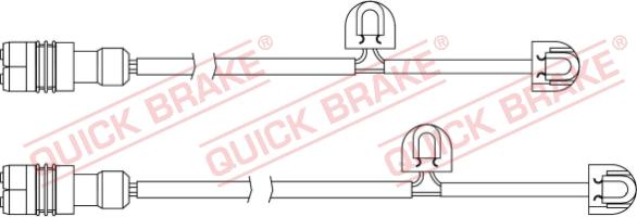 QUICK BRAKE WS 0334 A - Сигнализатор, износ тормозных колодок autospares.lv