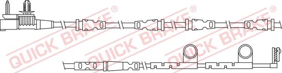 QUICK BRAKE WS 0330 A - Сигнализатор, износ тормозных колодок autospares.lv