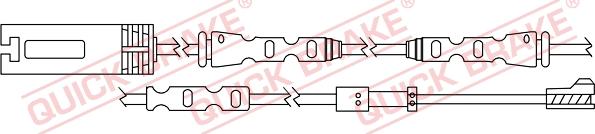 QUICK BRAKE WS 0324 A - Сигнализатор, износ тормозных колодок autospares.lv