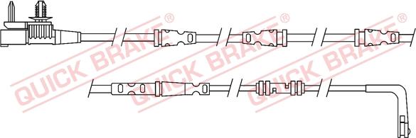 QUICK BRAKE WS 0325 A - Сигнализатор, износ тормозных колодок autospares.lv