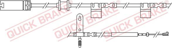 QUICK BRAKE WS 0299 A - Сигнализатор, износ тормозных колодок autospares.lv