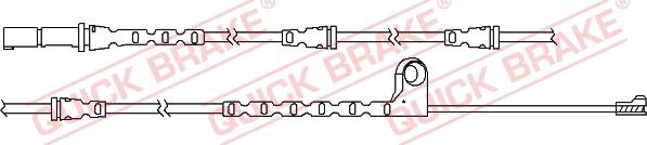 QUICK BRAKE WS 0290 B - Сигнализатор, износ тормозных колодок autospares.lv