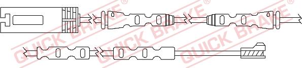 QUICK BRAKE WS 0291 A - Сигнализатор, износ тормозных колодок autospares.lv