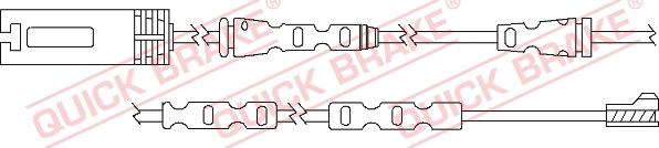 QUICK BRAKE WS 0293 A - Сигнализатор, износ тормозных колодок autospares.lv