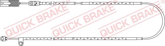 QUICK BRAKE WS 0254 B - Сигнализатор, износ тормозных колодок autospares.lv