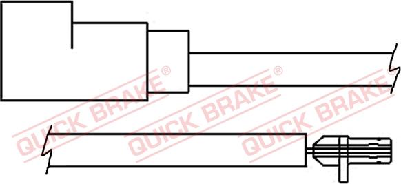 QUICK BRAKE WS 0258 A - Сигнализатор, износ тормозных колодок autospares.lv