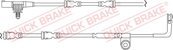 QUICK BRAKE WS 0261 A - Сигнализатор, износ тормозных колодок autospares.lv