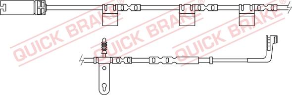 QUICK BRAKE WS 0267 A - Сигнализатор, износ тормозных колодок autospares.lv