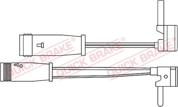 QUICK BRAKE WS 0214 A - Сигнализатор, износ тормозных колодок autospares.lv