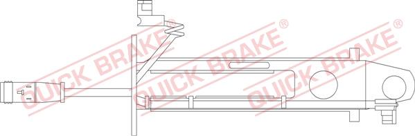 QUICK BRAKE WS 0236 A - Сигнализатор, износ тормозных колодок autospares.lv