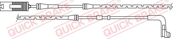 QUICK BRAKE WS 0224 A - Сигнализатор, износ тормозных колодок autospares.lv