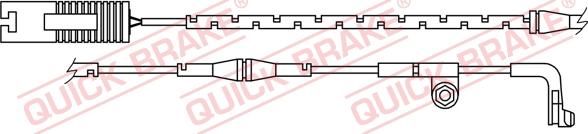 QUICK BRAKE WS 0222 A - Сигнализатор, износ тормозных колодок autospares.lv