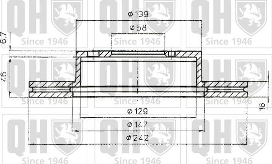 Quinton Hazell BDC4960 - Тормозной диск autospares.lv