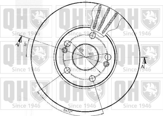 Quinton Hazell BDC4404 - Тормозной диск autospares.lv