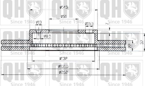 Quinton Hazell BDC4404 - Тормозной диск autospares.lv