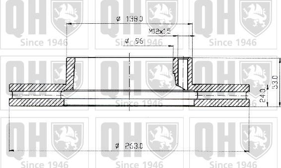 Quinton Hazell BDC4426 - Тормозной диск autospares.lv