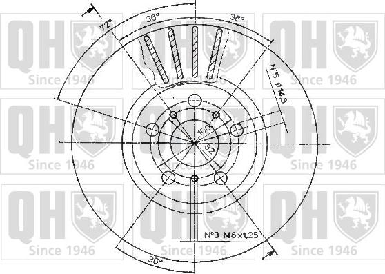 Quinton Hazell BDC4423 - Тормозной диск autospares.lv