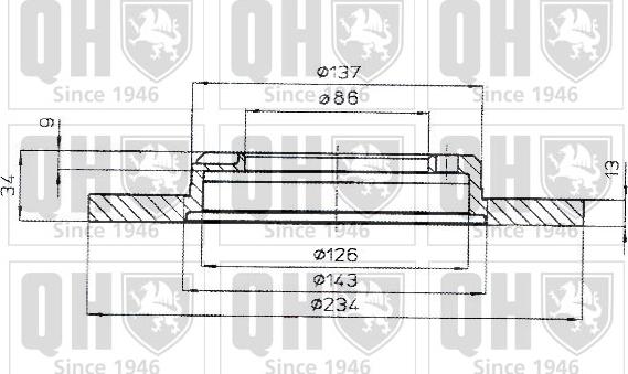 Quinton Hazell BDC4592 - Тормозной диск autospares.lv