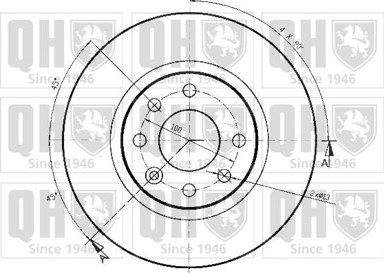 Quinton Hazell BDC4504 - Тормозной диск autospares.lv