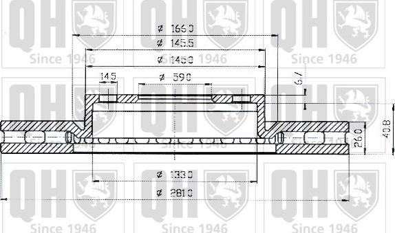 Quinton Hazell BDC4501 - Тормозной диск autospares.lv