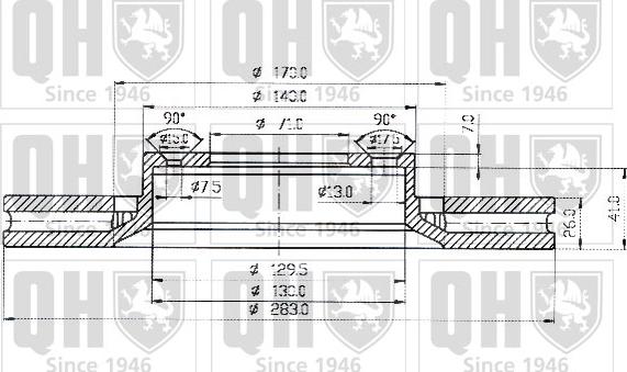 Quinton Hazell BDC4507 - Тормозной диск autospares.lv