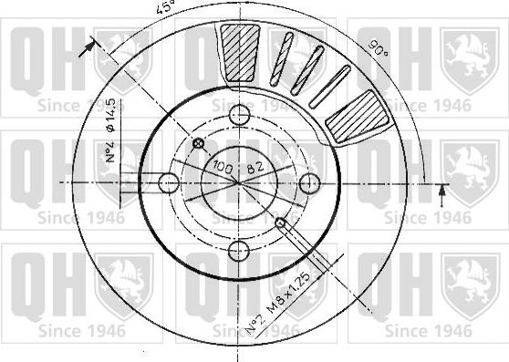 Quinton Hazell BDC4645 - Тормозной диск autospares.lv