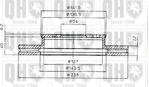 Quinton Hazell BDC4645 - Тормозной диск autospares.lv