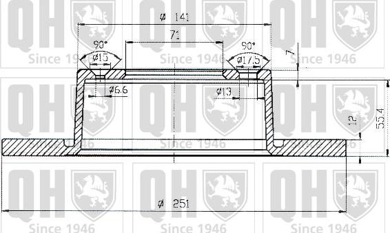 Quinton Hazell BDC4605 - Тормозной диск autospares.lv